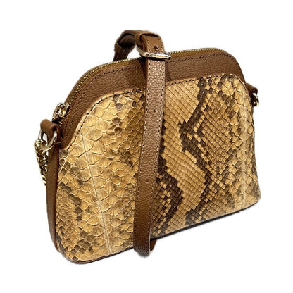 TESTALEONE Luxury Crossbody Bag. Cognac python