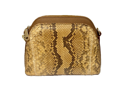 TESTALEONE Luxury Crossbody Bag. Cognac python