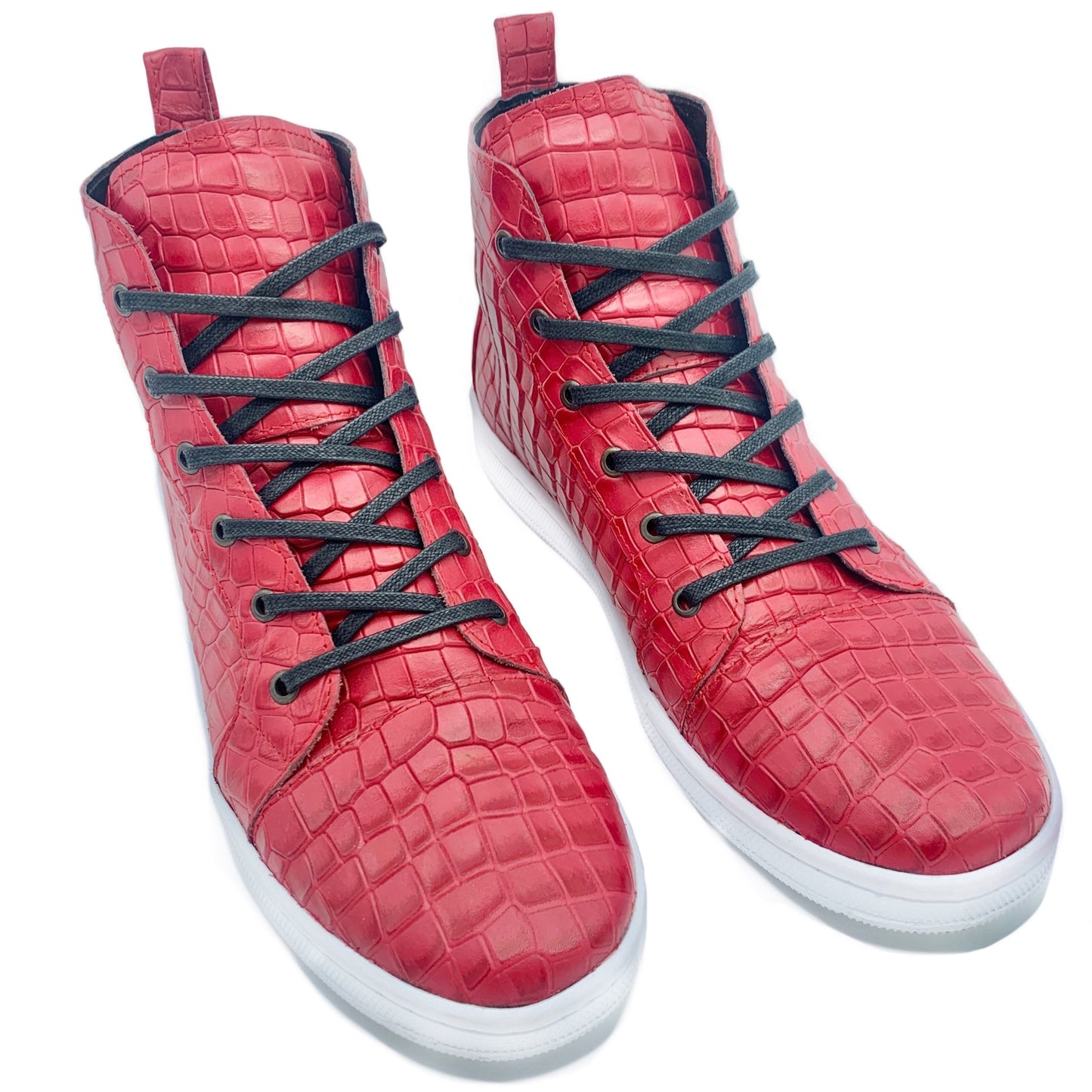 LAMBO RED GATOR high top sneakers