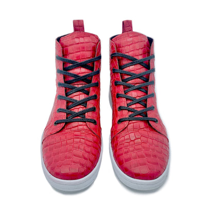 LAMBO RED GATOR high top sneakers